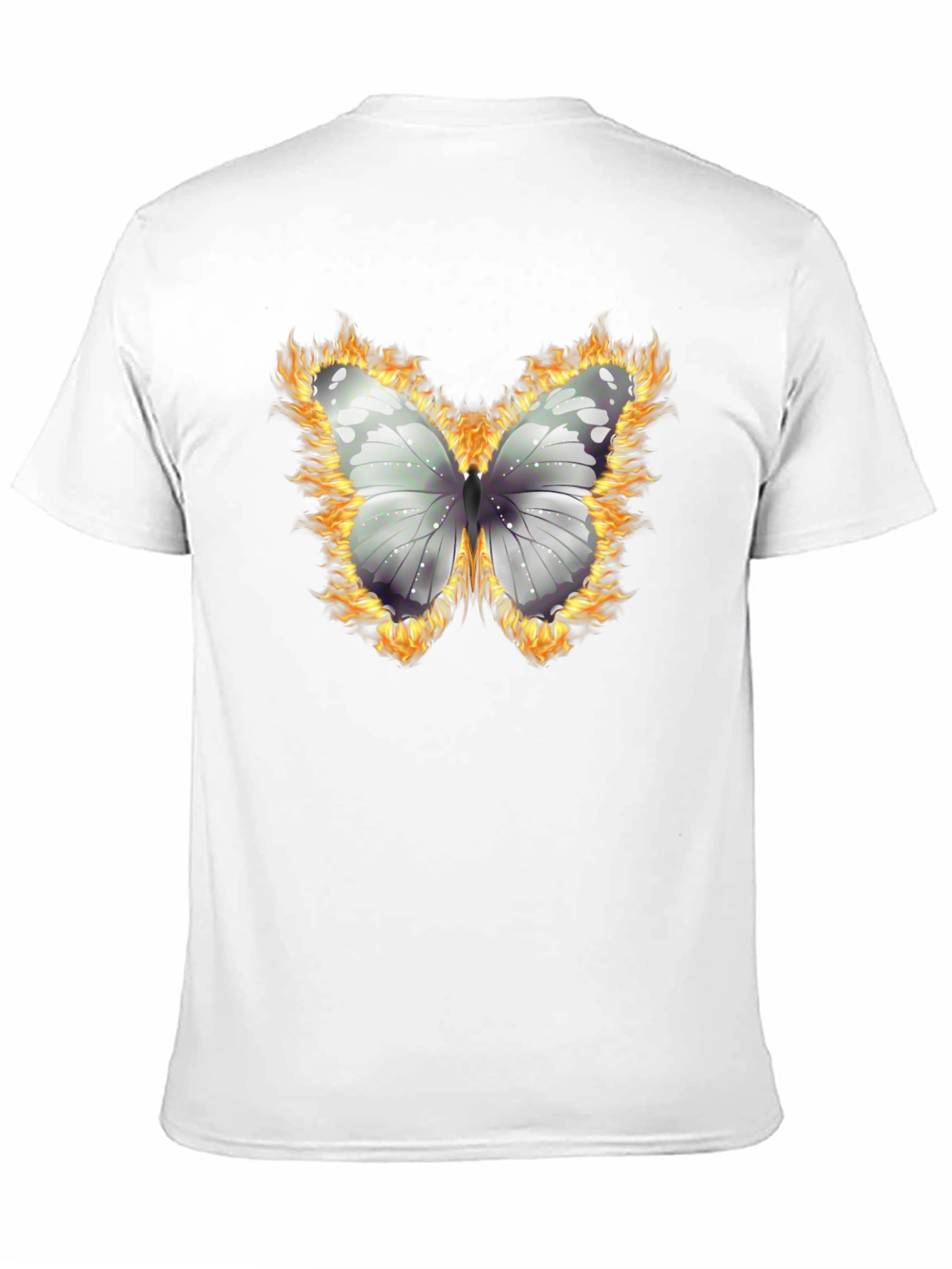 Burning Butterfly Graphic T-Shirt - Black