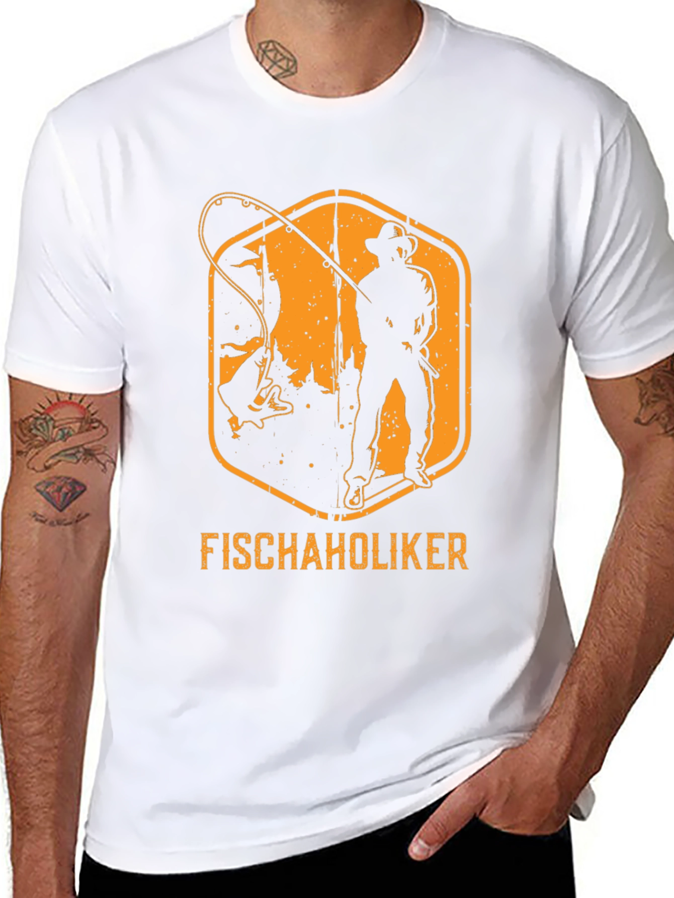 Fischaholiker Fishing T-Shirt - Black Cotton Tee