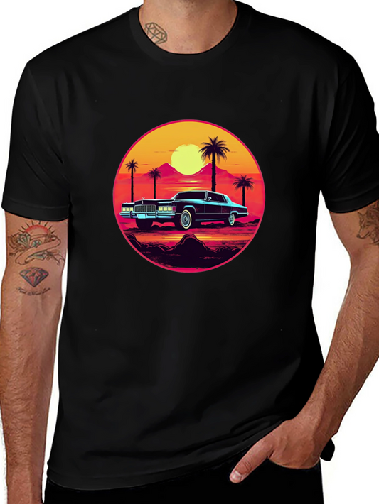 Retro Sunset Car T-Shirt