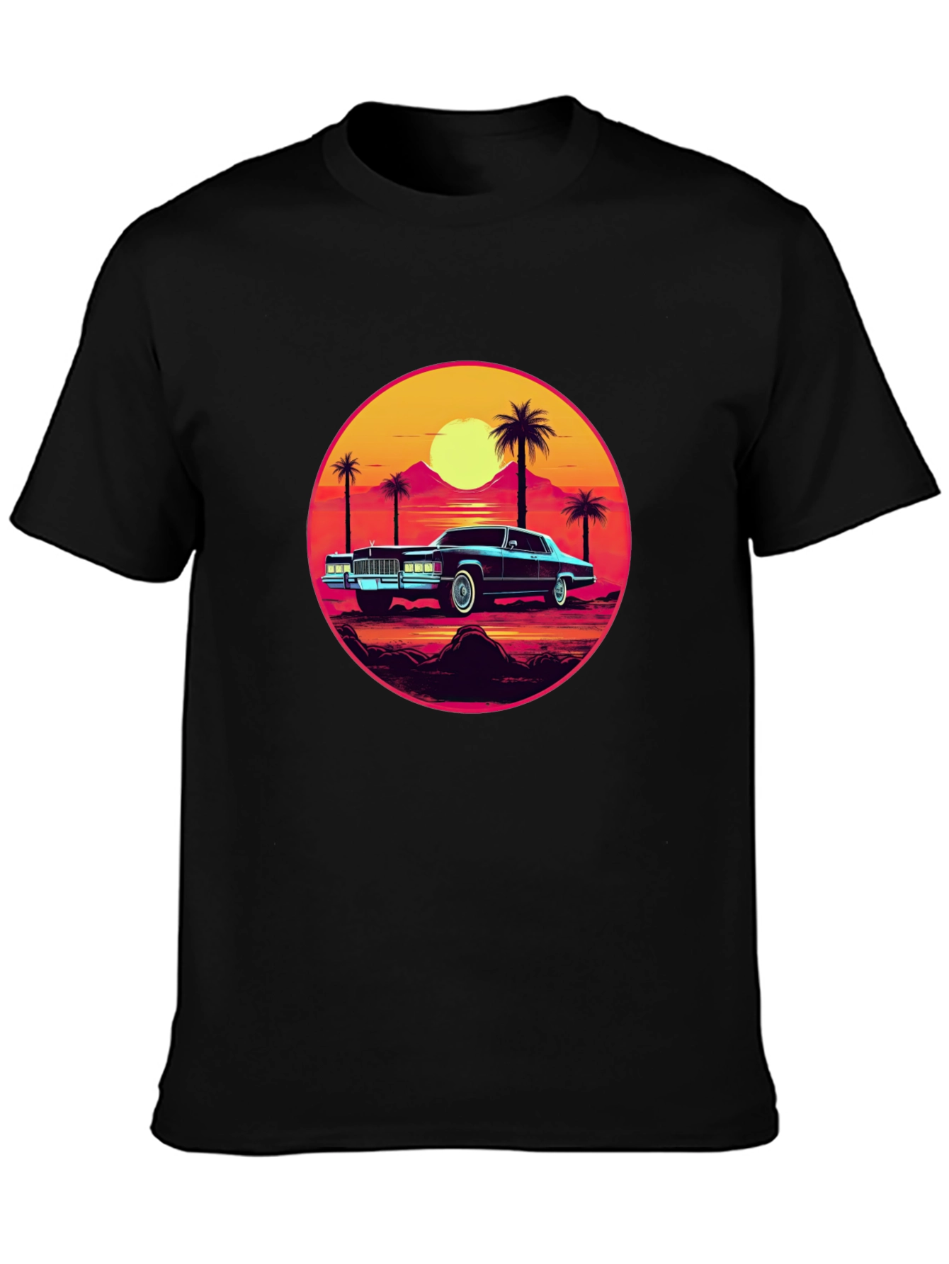 Retro Sunset Car T-Shirt