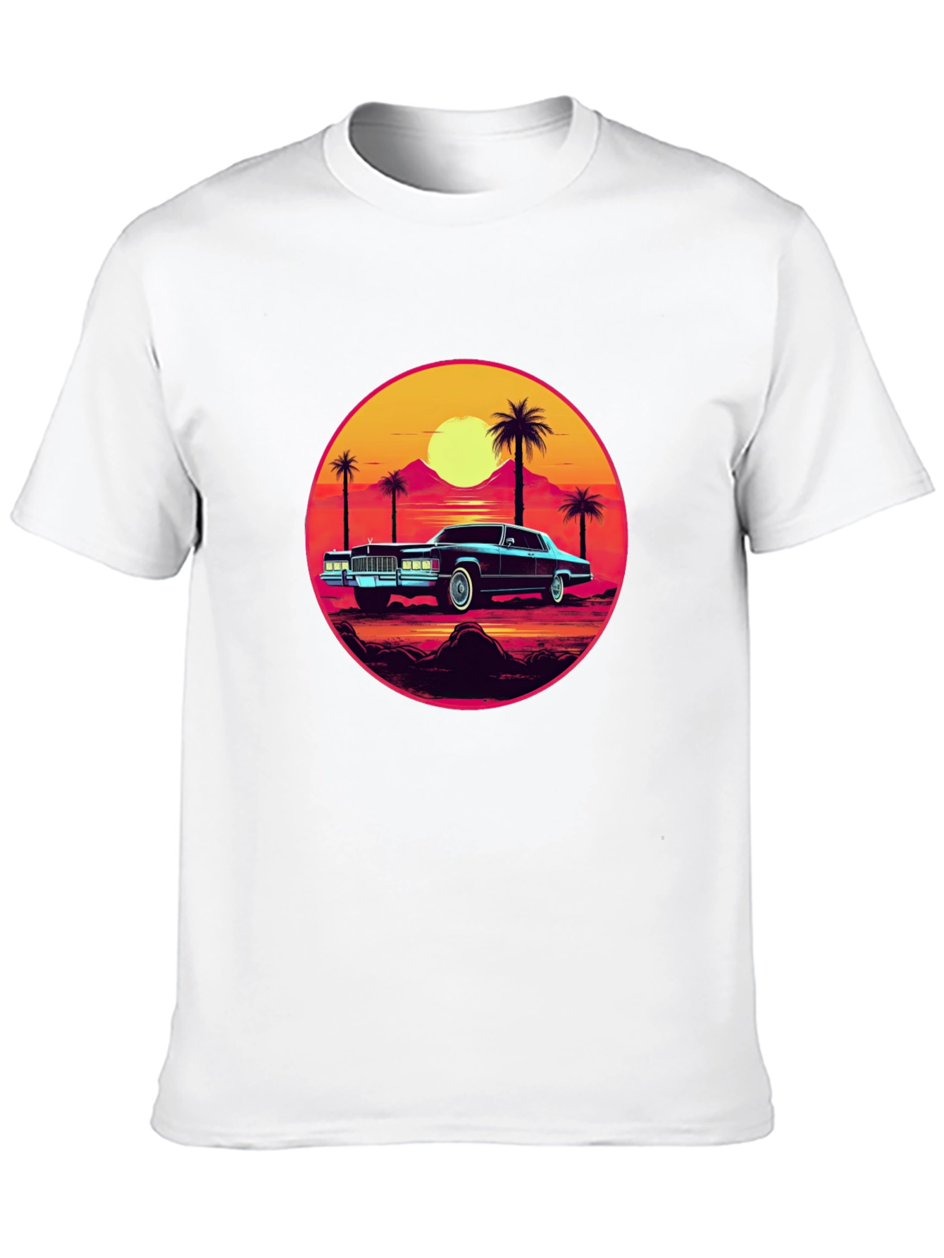 Retro Sunset Car T-Shirt