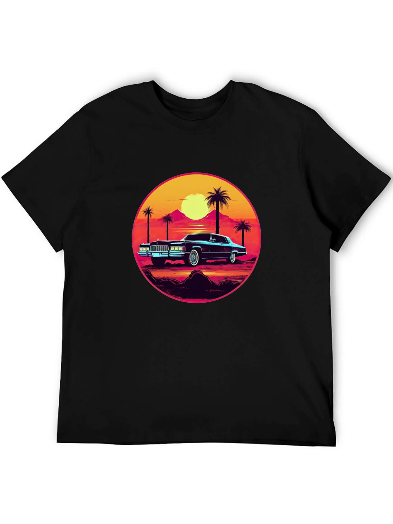 Retro Sunset Car T-Shirt