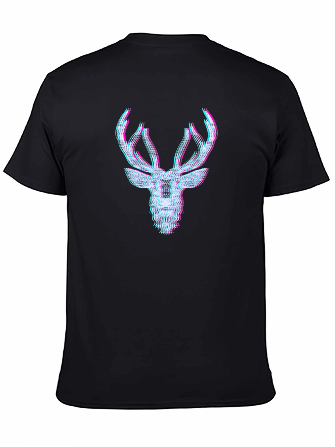 Mens Graphic Tee - 3D Deer Head Print