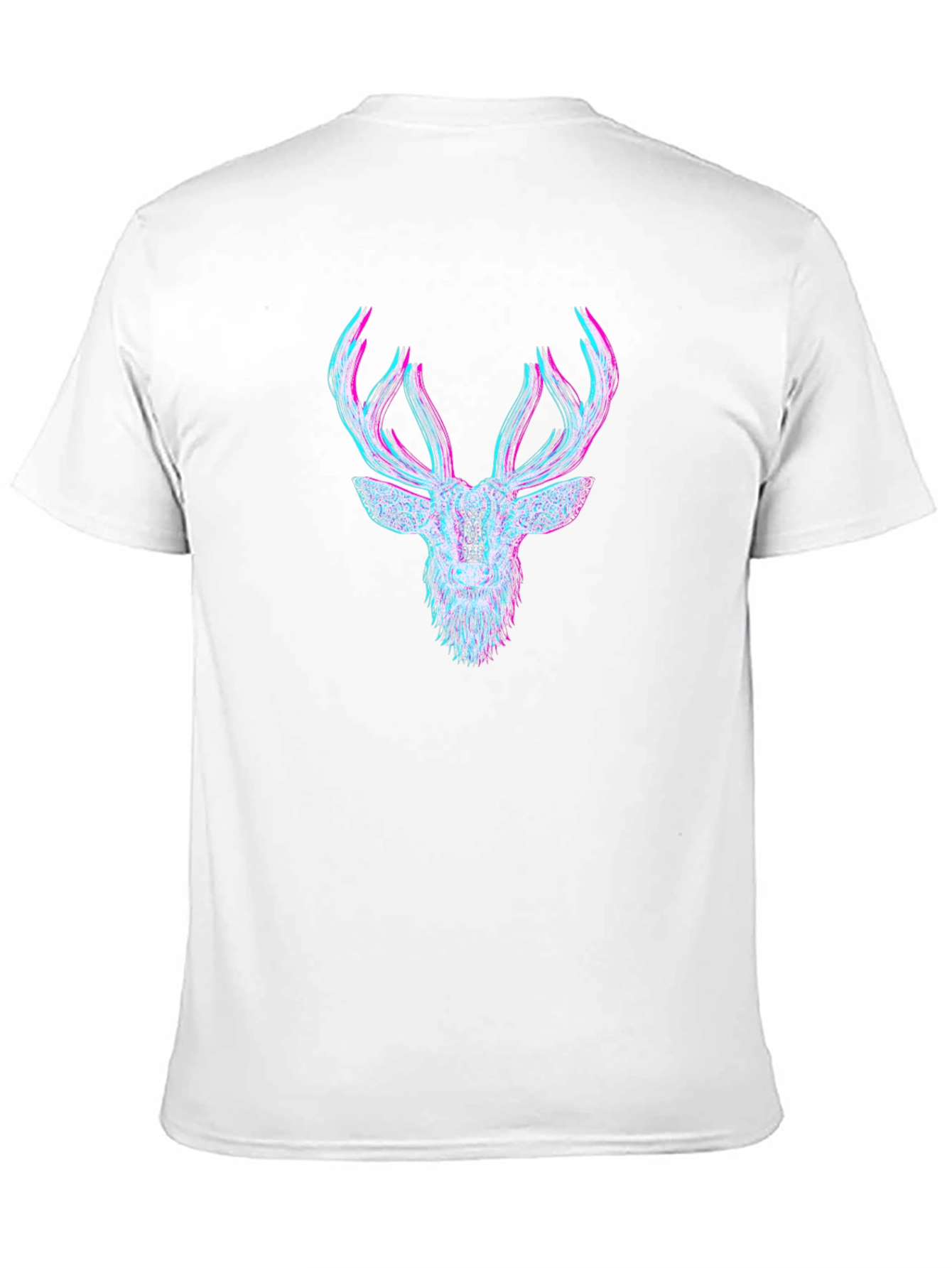 Mens Graphic Tee - 3D Deer Head Print