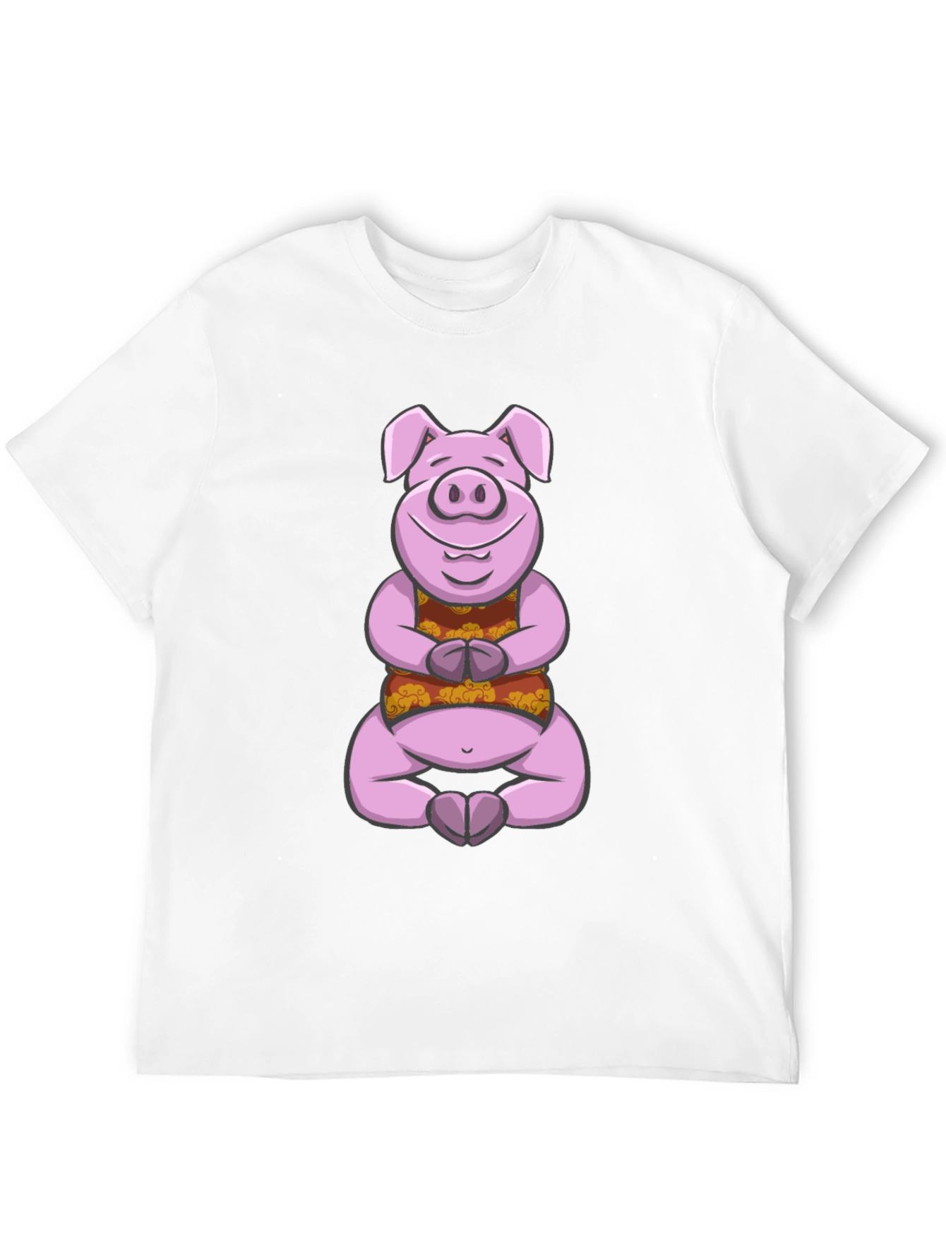 Meditating Pig Graphic Tee - Funny Yoga Shirt