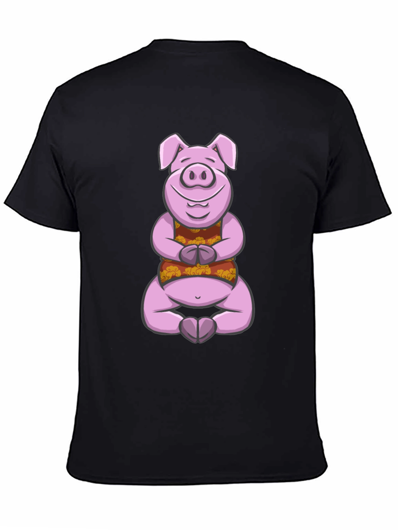 Meditating Pig Graphic Tee - Funny Yoga Shirt