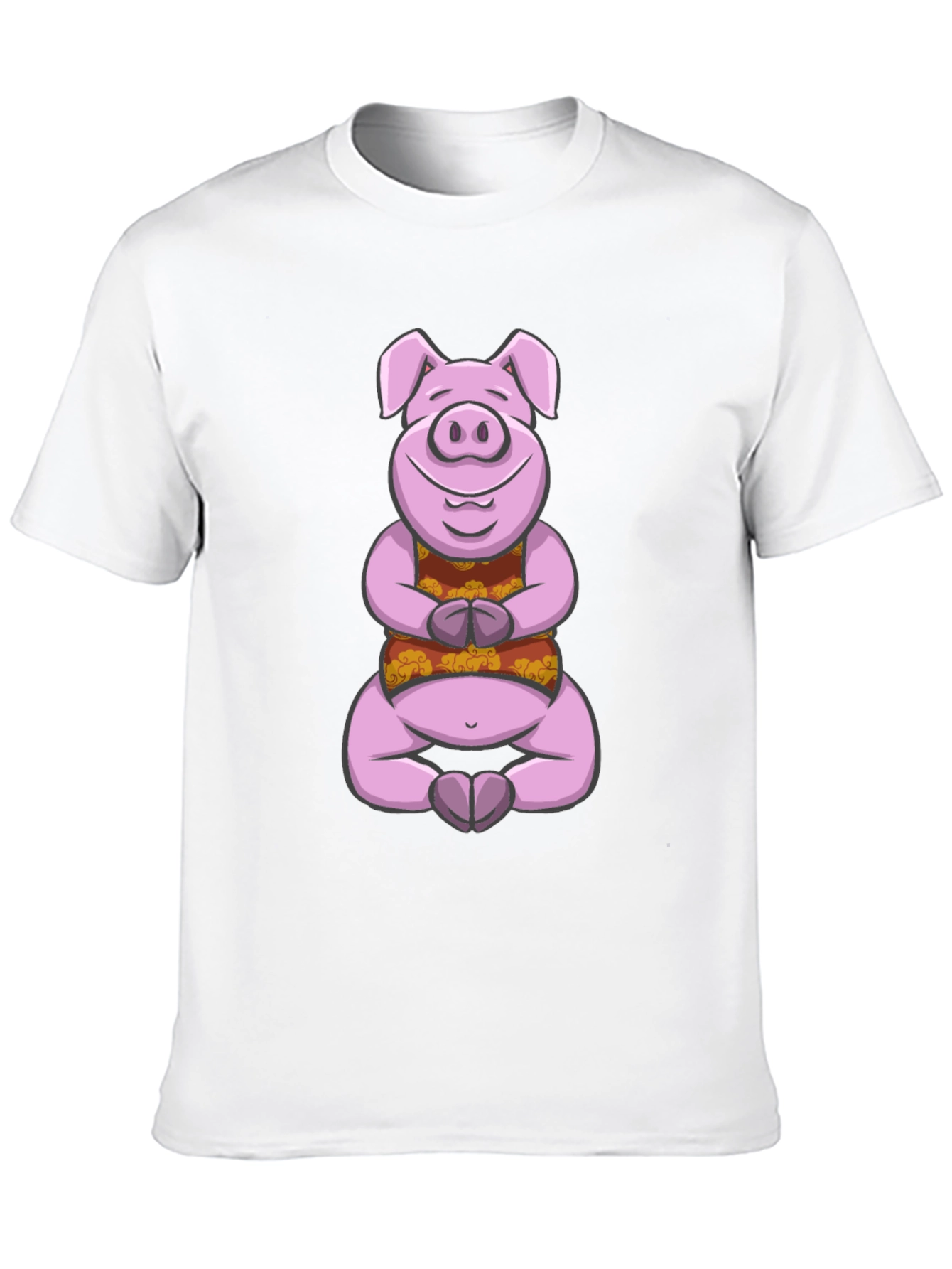 Meditating Pig Graphic Tee - Funny Yoga Shirt