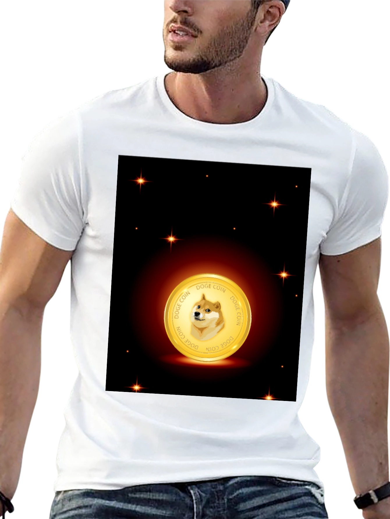 Doge Coin Black T-Shirt - Crypto Currency Tee