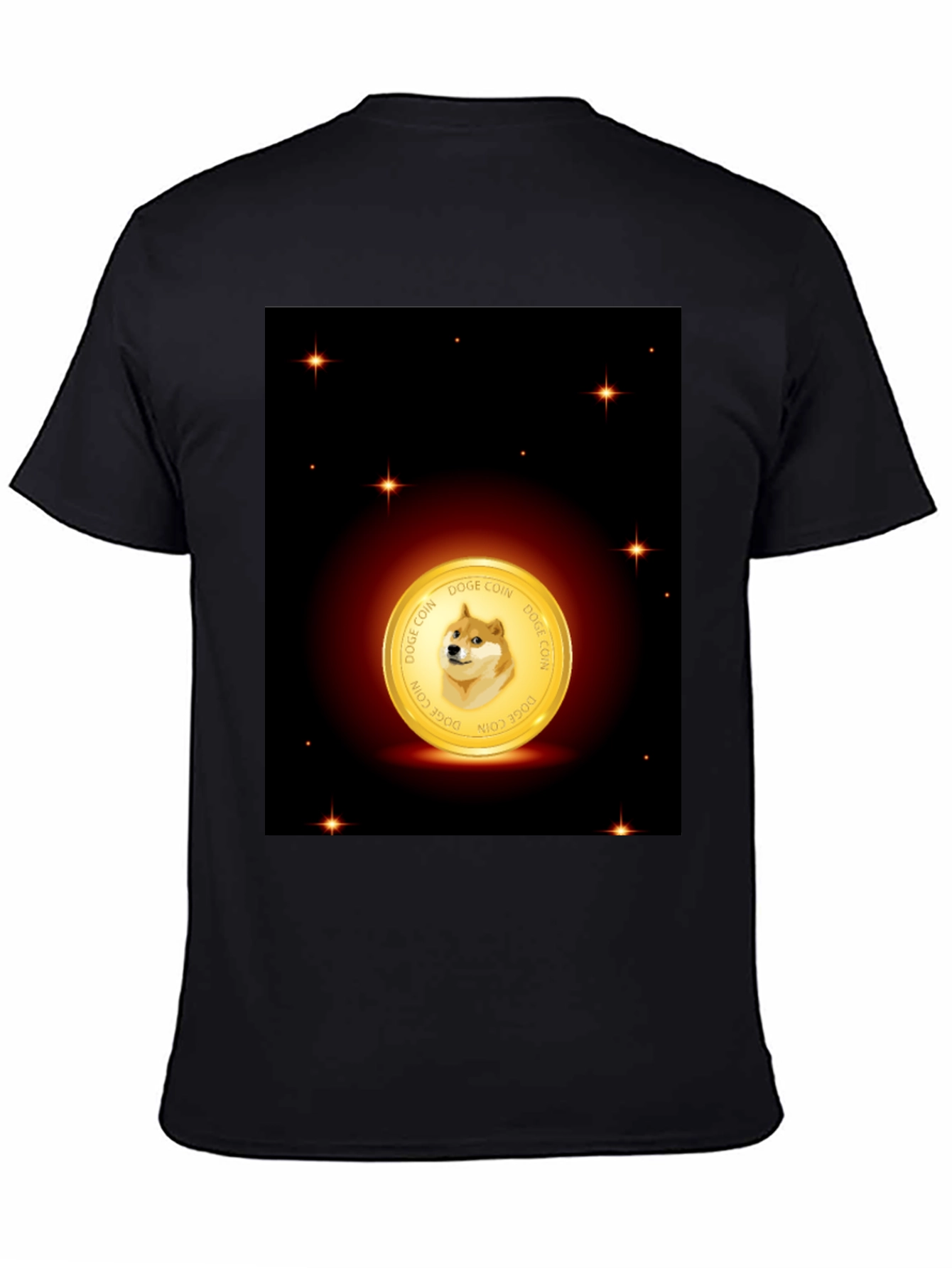 Doge Coin Black T-Shirt - Crypto Currency Tee