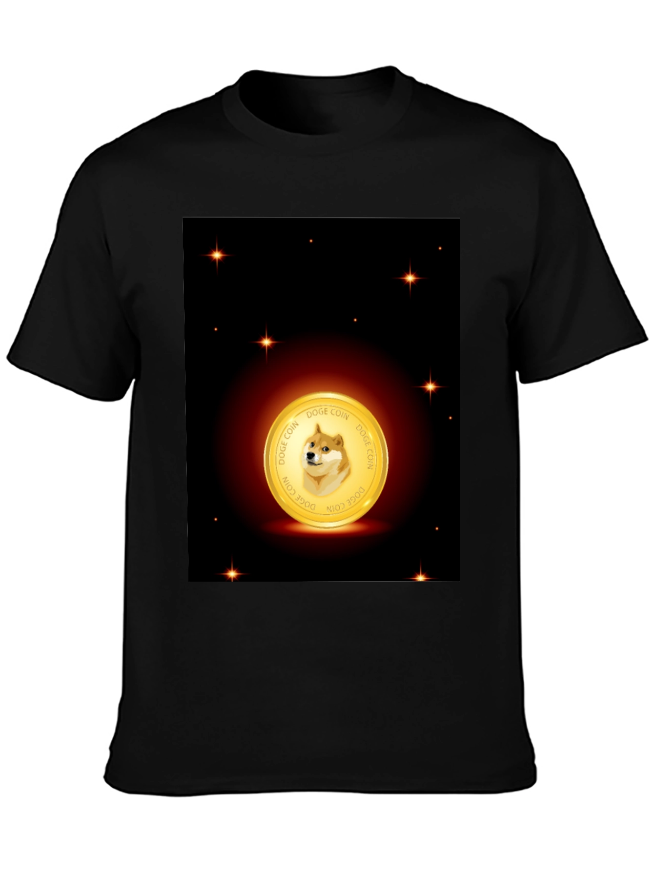 Doge Coin Black T-Shirt - Crypto Currency Tee