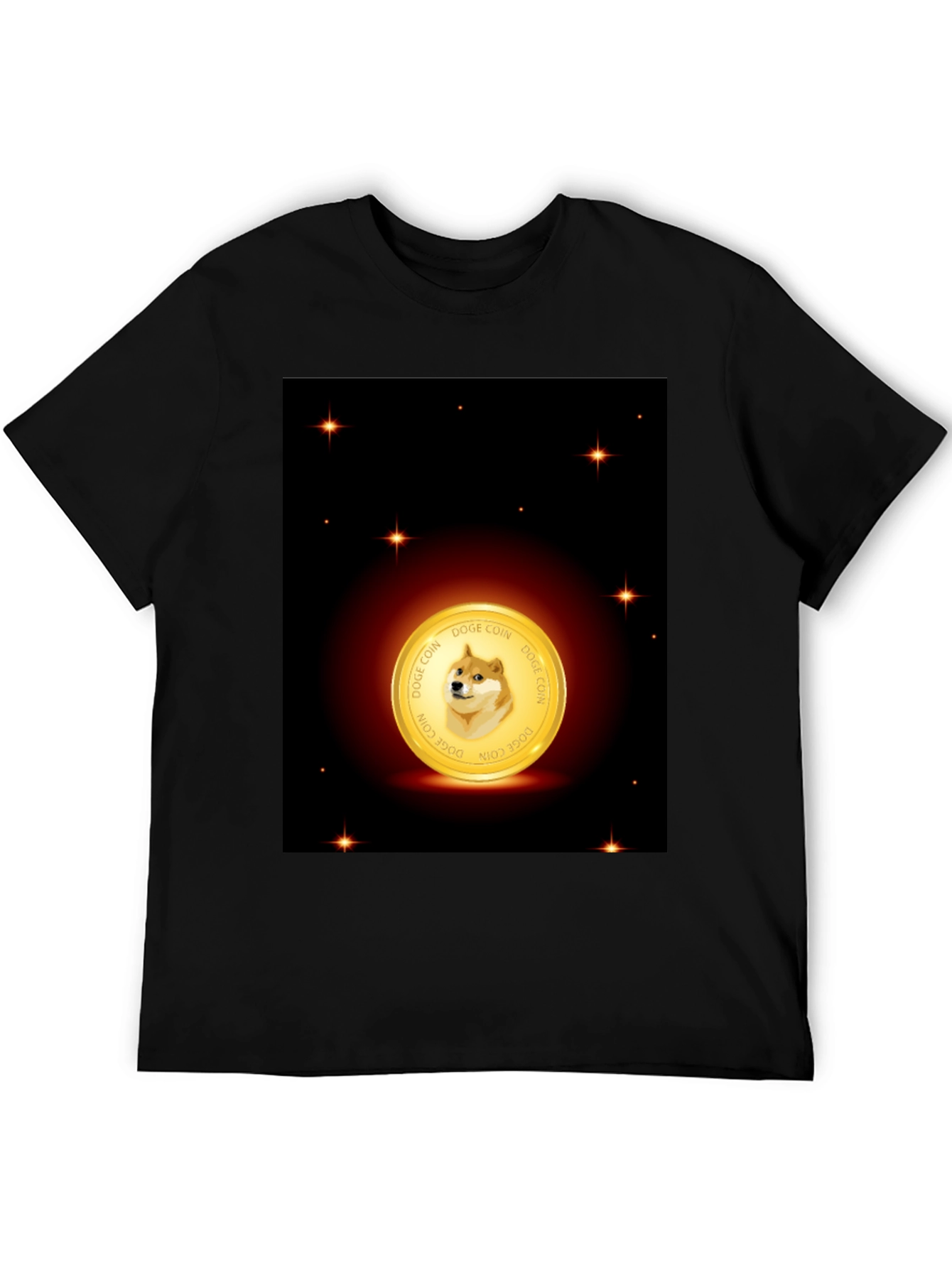 Doge Coin Black T-Shirt - Crypto Currency Tee