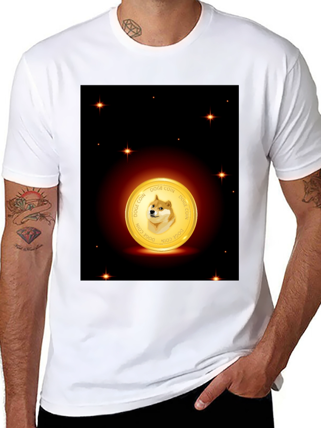 Doge Coin Black T-Shirt - Crypto Currency Tee
