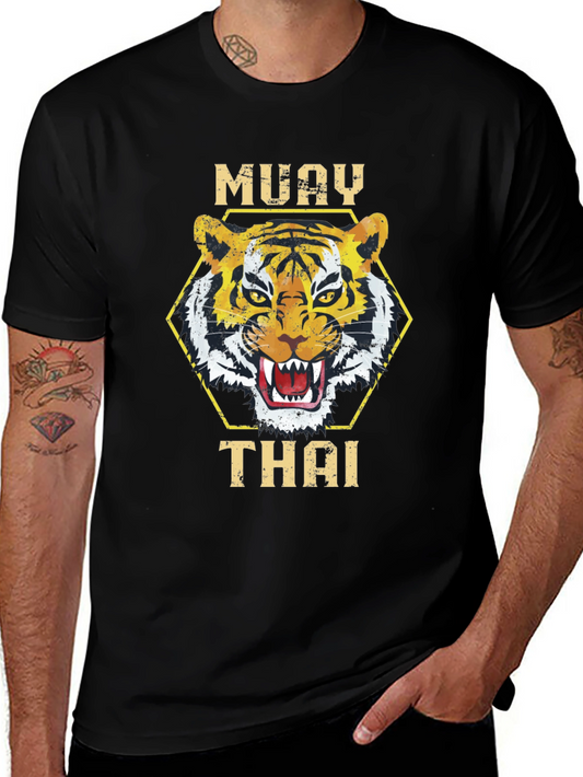 Muay Thai Tiger Graphic T-Shirt - Martial Arts Tee