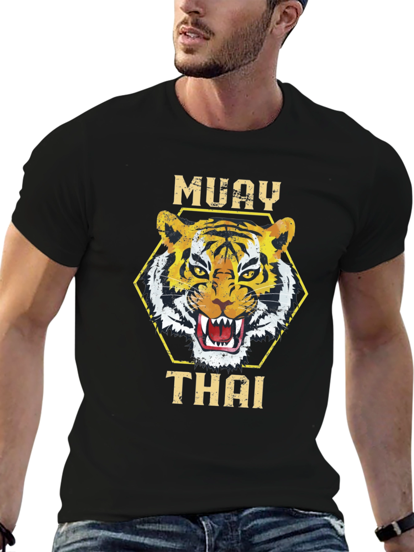 Muay Thai Tiger Graphic T-Shirt - Martial Arts Tee