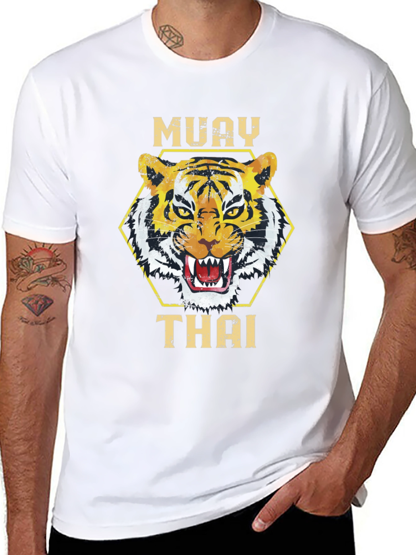 Muay Thai Tiger Graphic T-Shirt - Martial Arts Tee