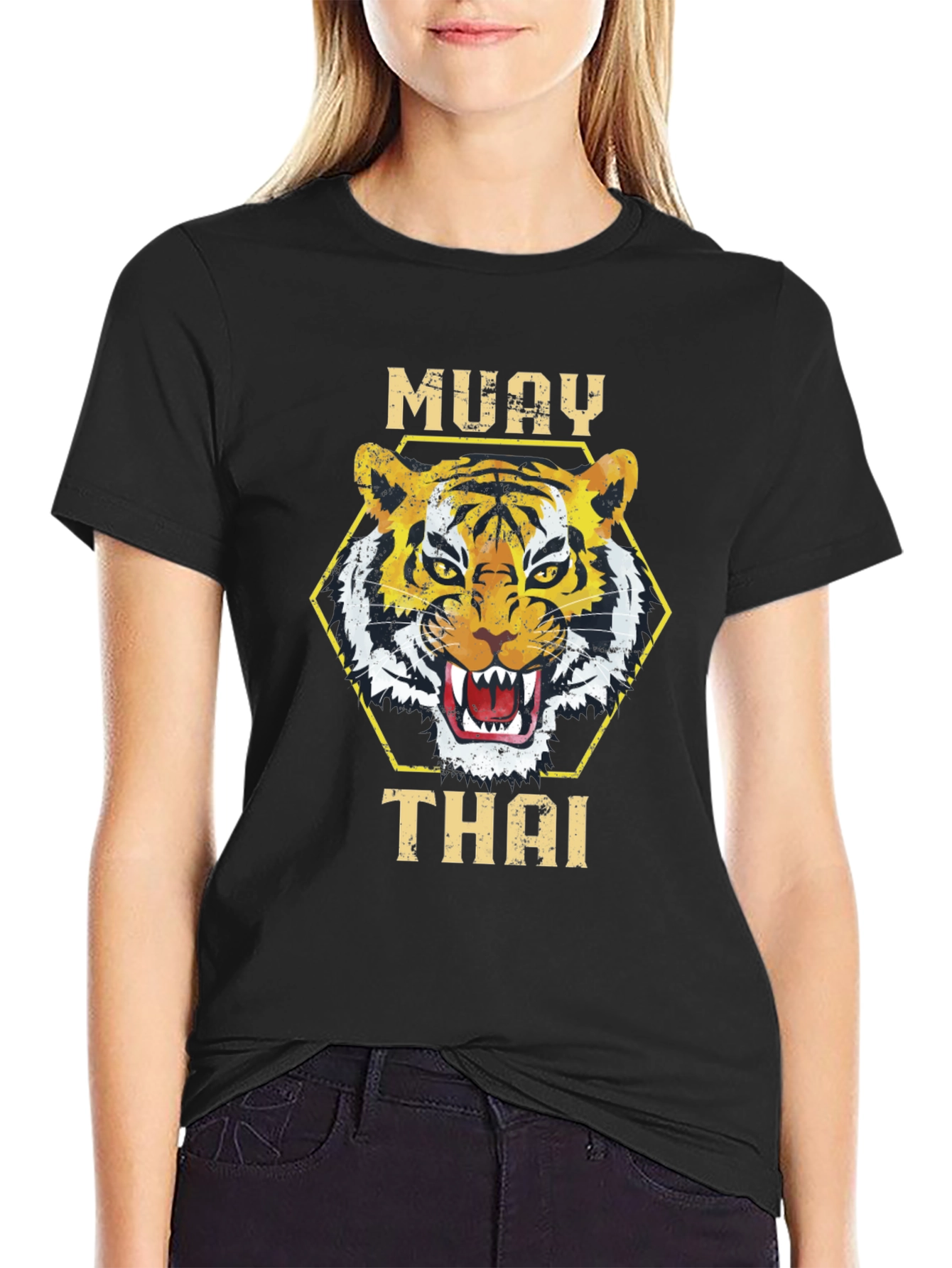Muay Thai Tiger Graphic T-Shirt - Martial Arts Tee