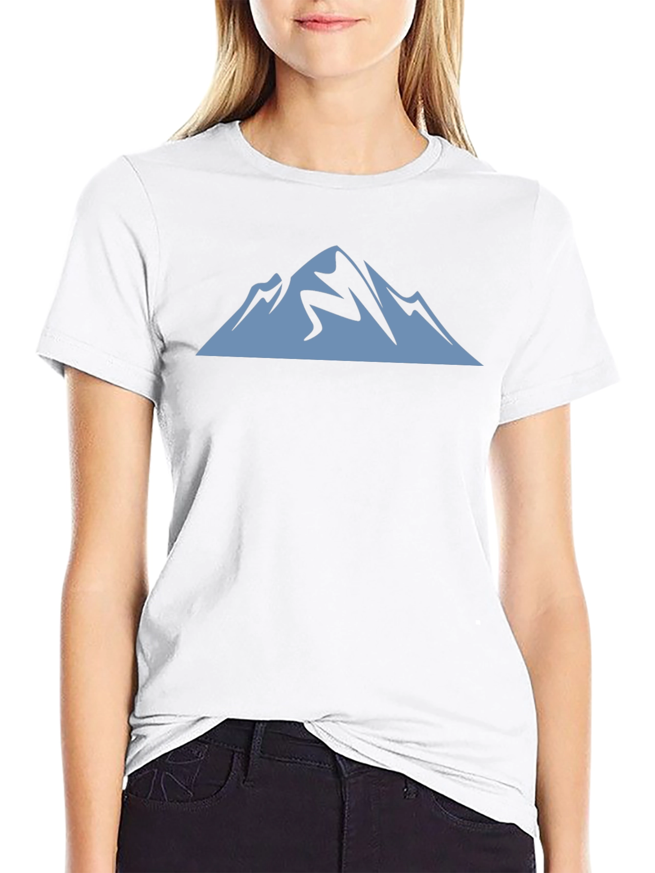 Mountain Graphic Tee - Black Cotton Casual Shirt