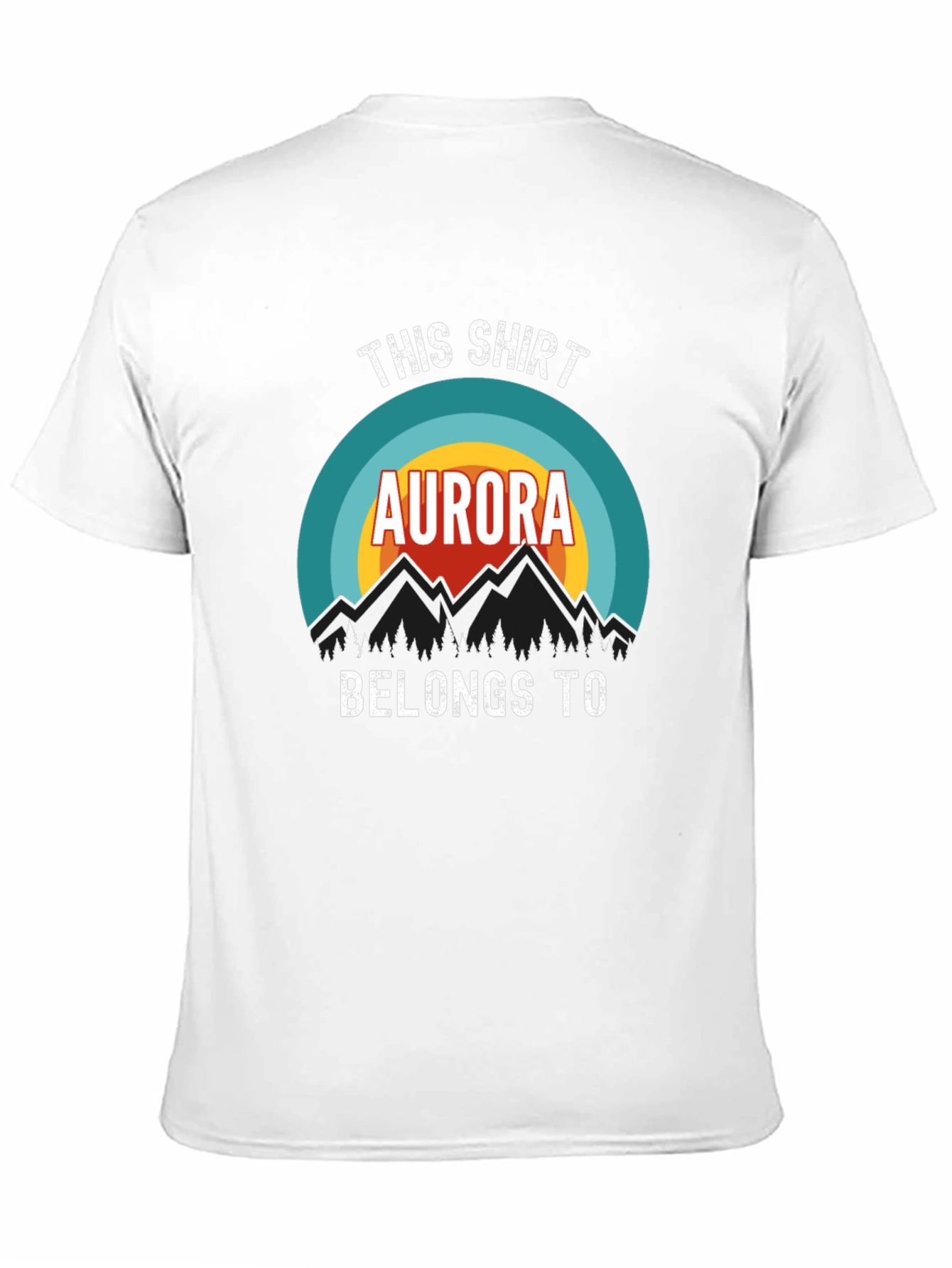 Aurora Mountains Graphic T-Shirt