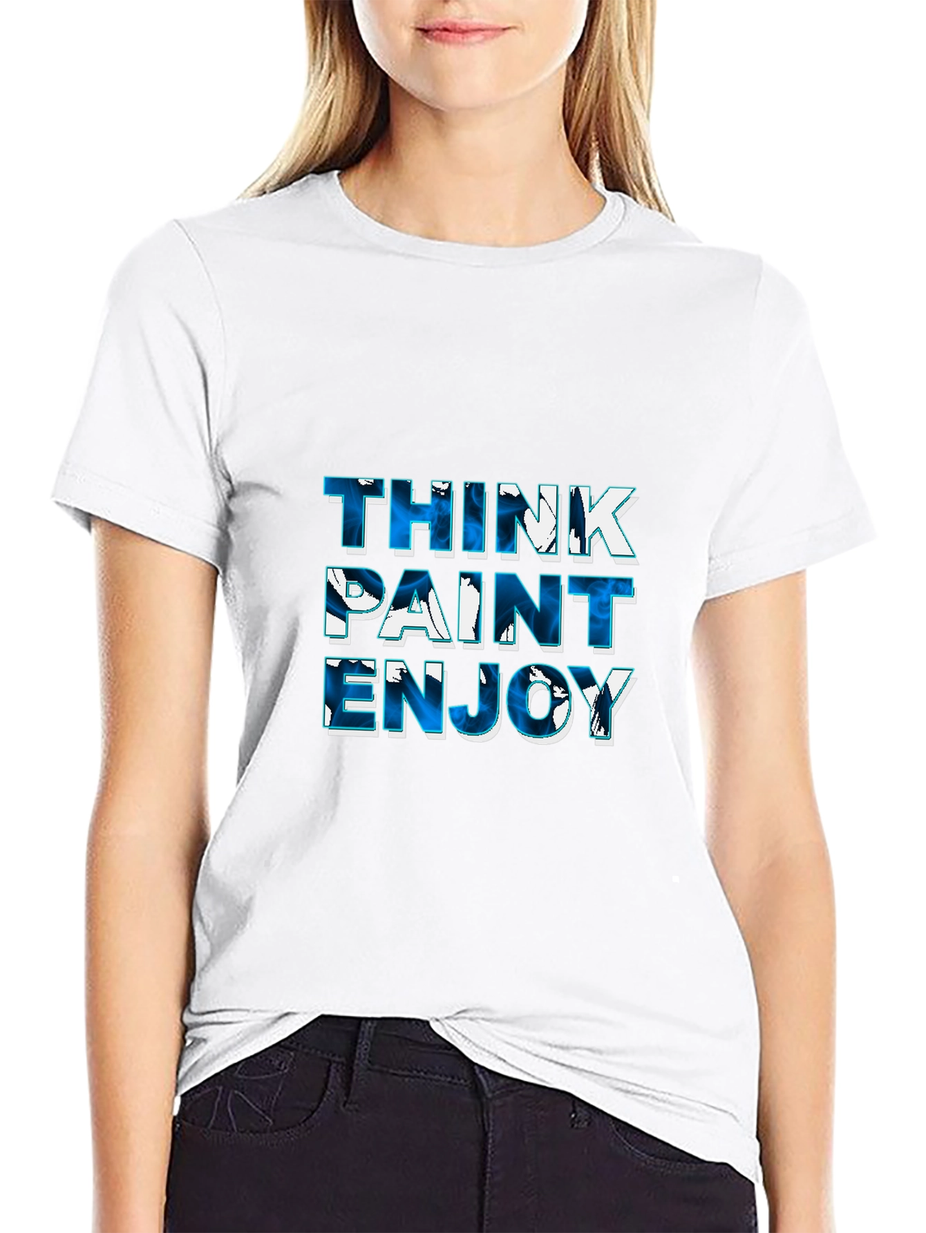 Think Paint Enjoy Black Tee