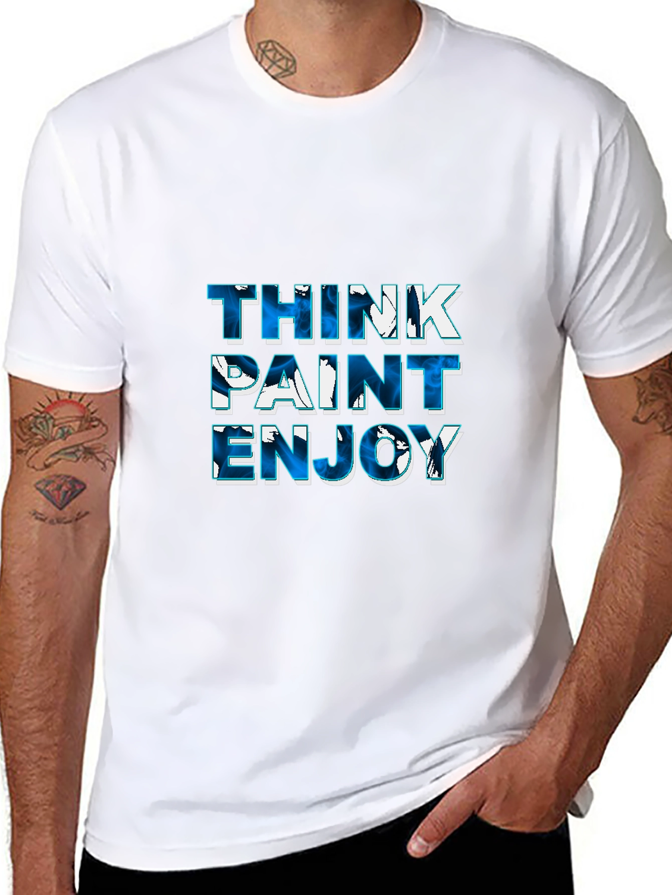 Think Paint Enjoy Black Tee