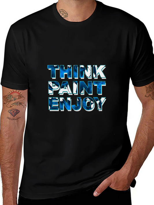 Think Paint Enjoy Black Tee