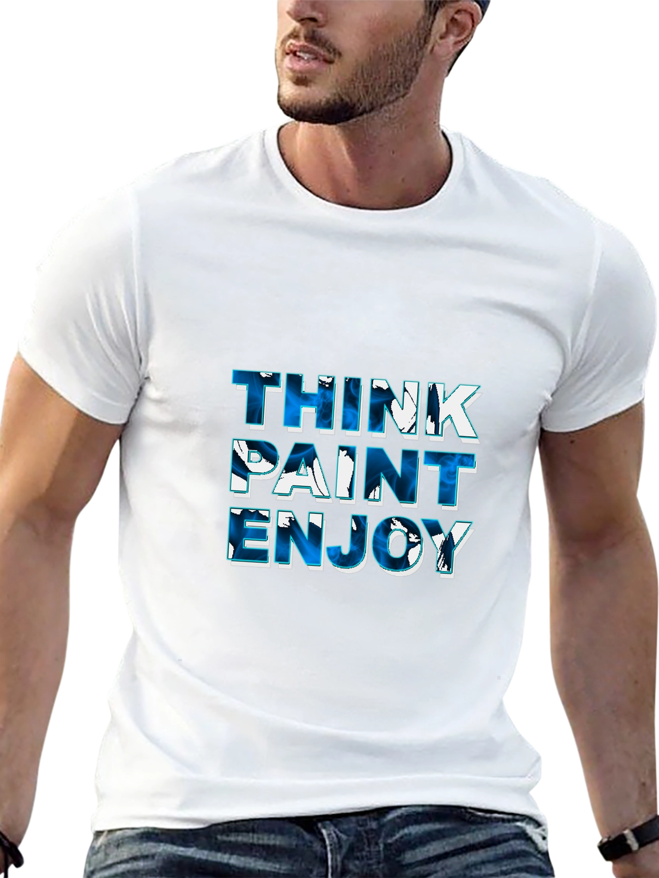Think Paint Enjoy Black Tee