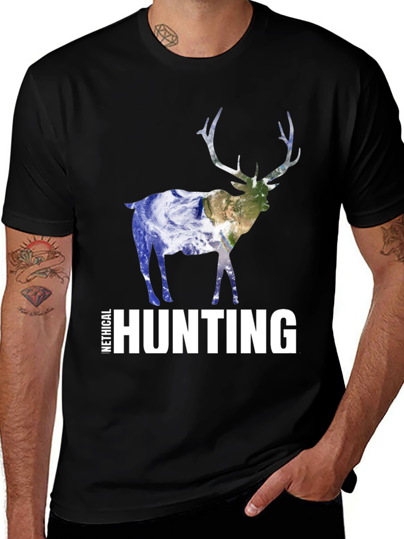 Ethical Hunting T-Shirt - Earth Design