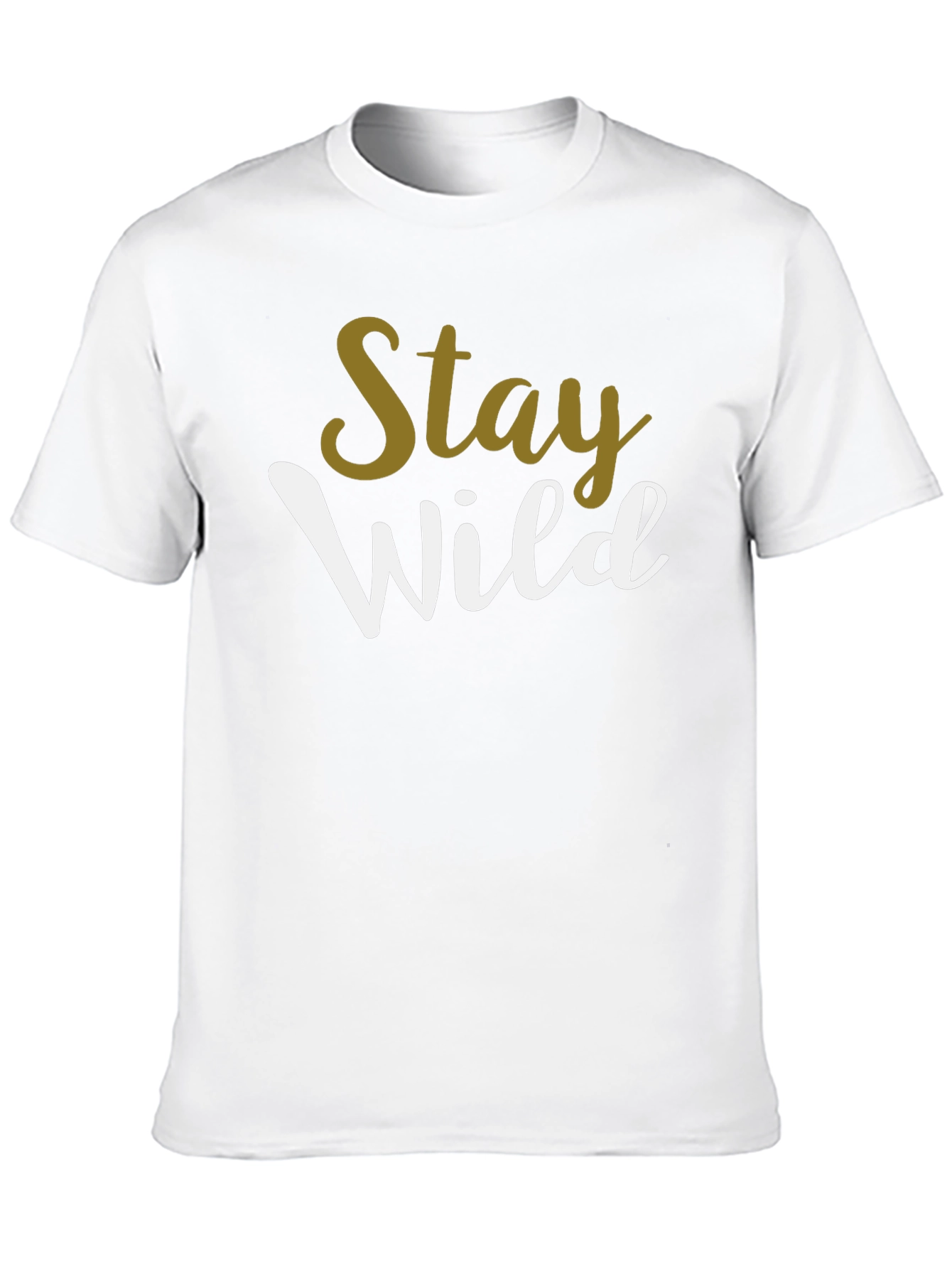 Stay Wild Graphic Print Black T-Shirt