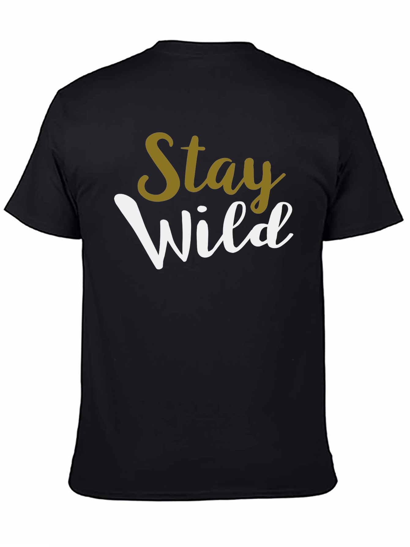 Stay Wild Graphic Print Black T-Shirt