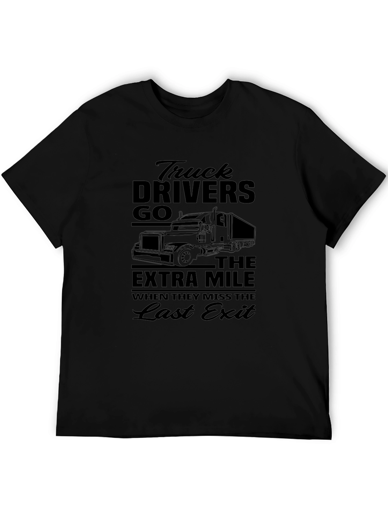 Trucker T-Shirt: Extra Mile Last Exit Design