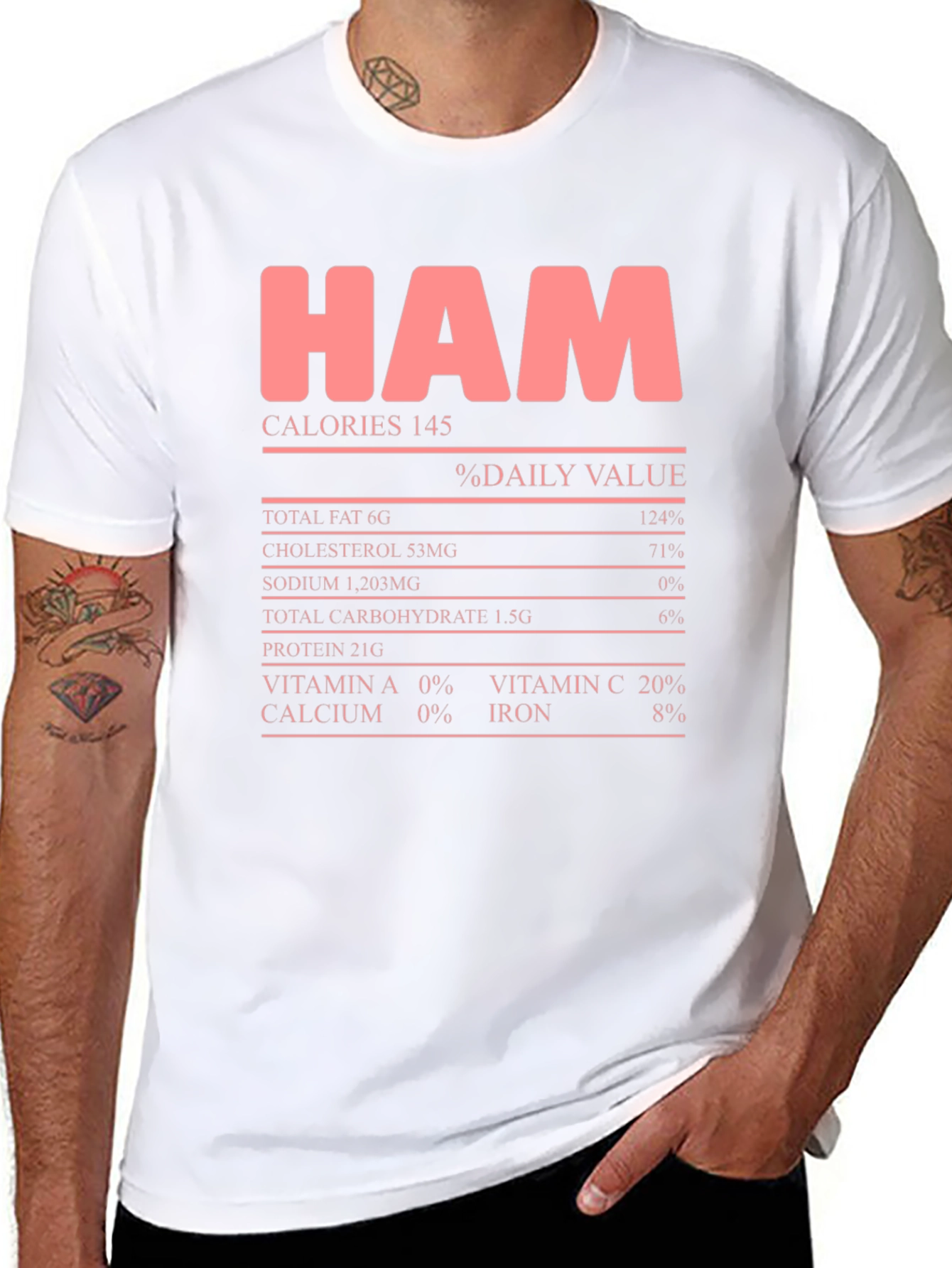 Ham Nutrition Facts Graphic Tee
