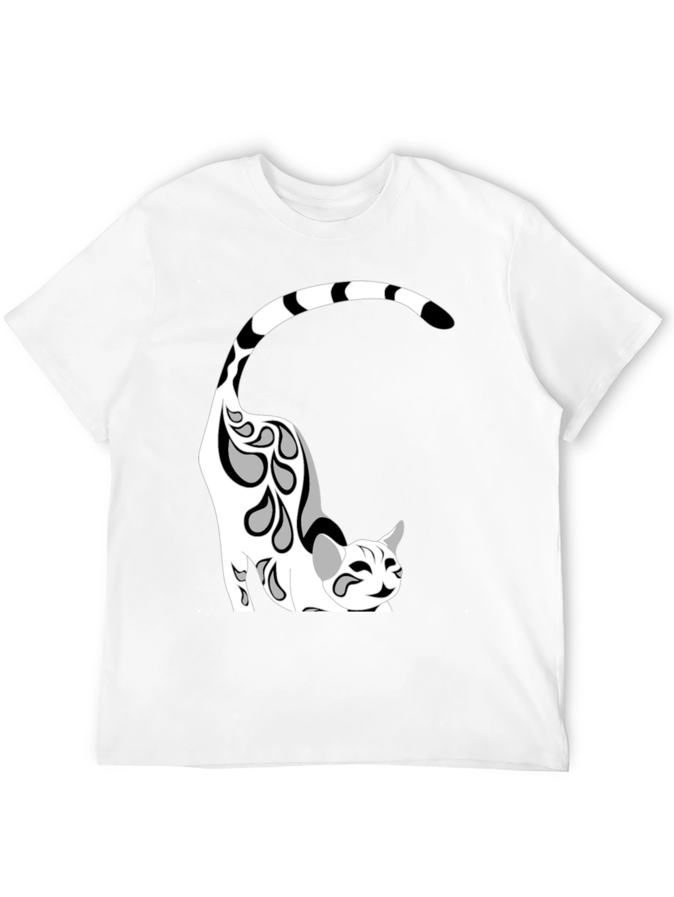 Cool Cat Graphic Tee - Black Cotton Blend