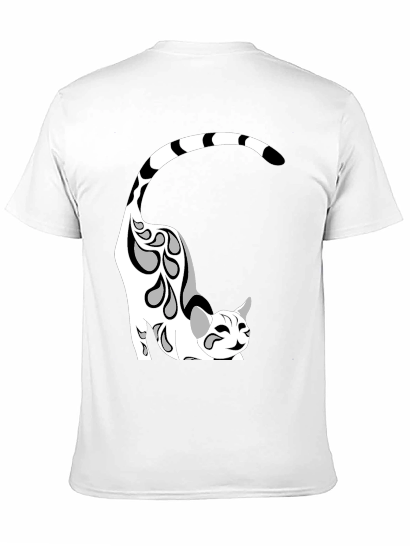 Cool Cat Graphic Tee - Black Cotton Blend