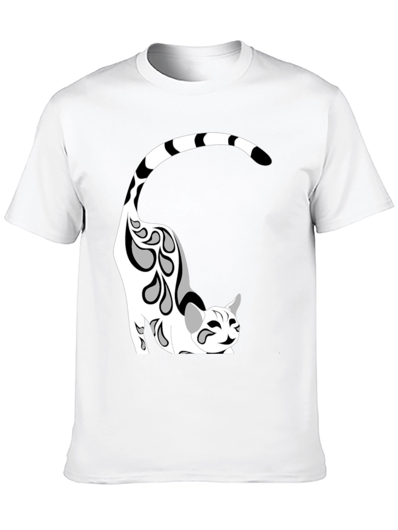 Cool Cat Graphic Tee - Black Cotton Blend