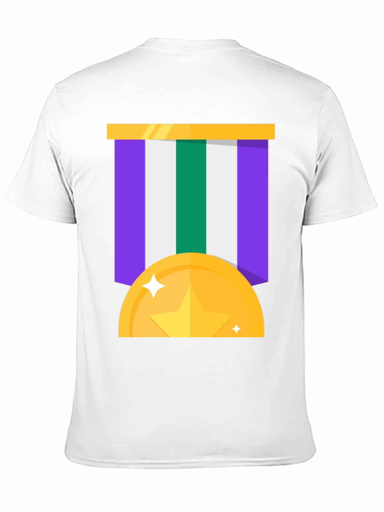 Award Medal Graphic Tee - Black Cotton Blend