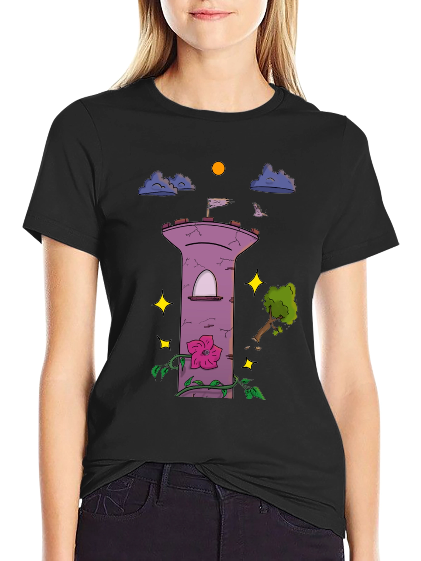 Enchanted Tower Graphic T-Shirt