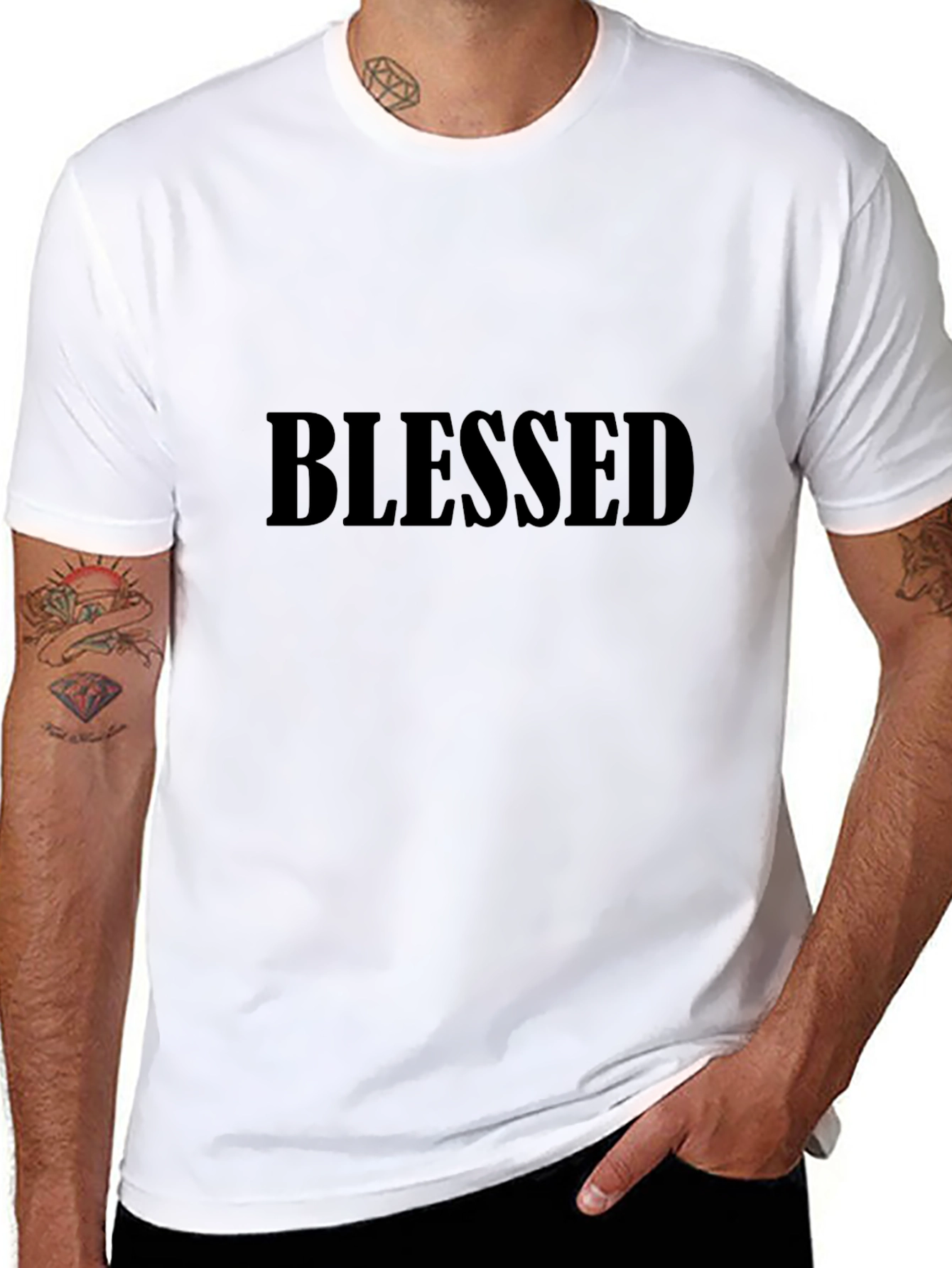 Blessed Black T-Shirt - Minimalist Design