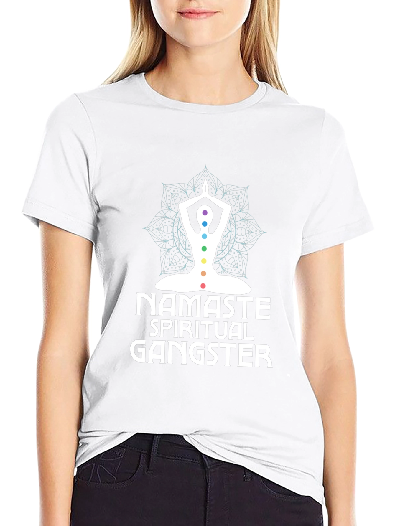 Namaste Spiritual Gangster Black Graphic Tee