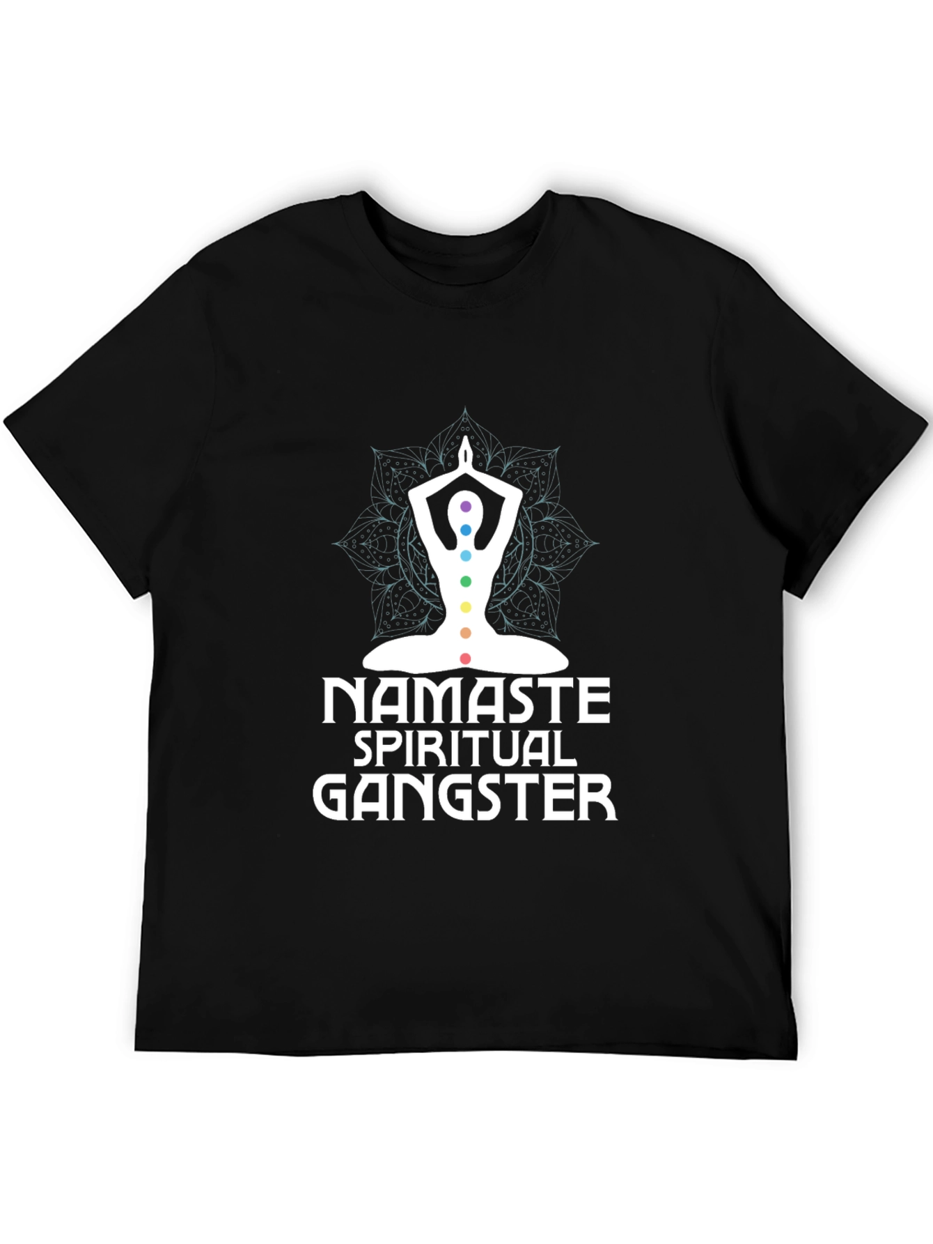 Namaste Spiritual Gangster Black Graphic Tee