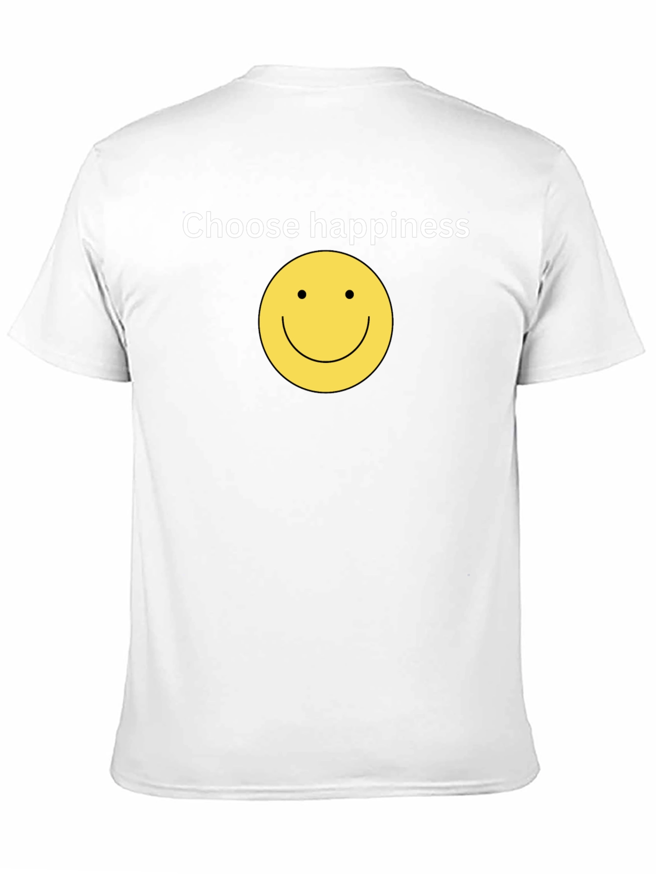 Choose Happiness Black T-Shirt - Smiley Face Design