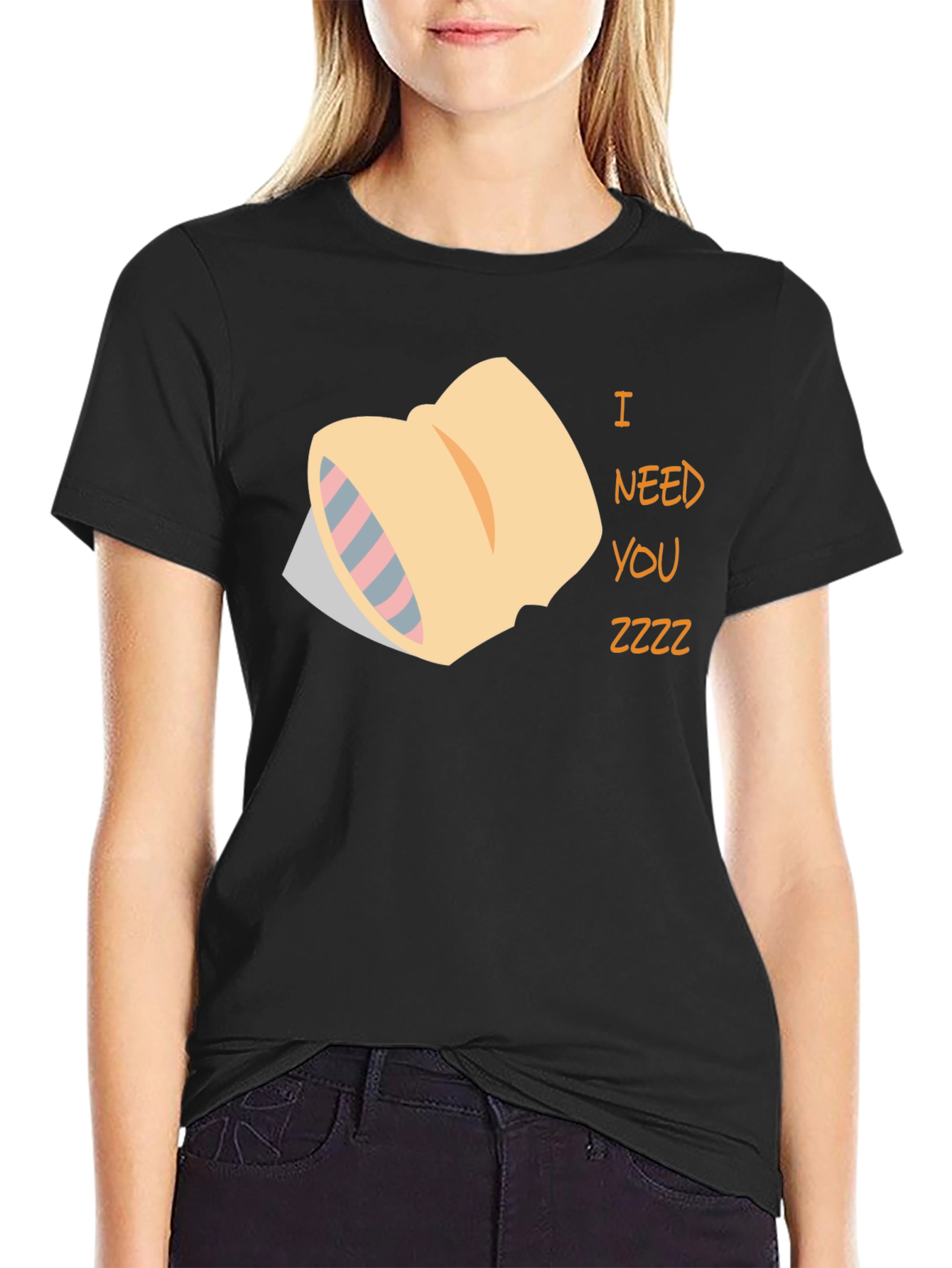 Sleepy Pillow T-Shirt - I Need You Zzzz