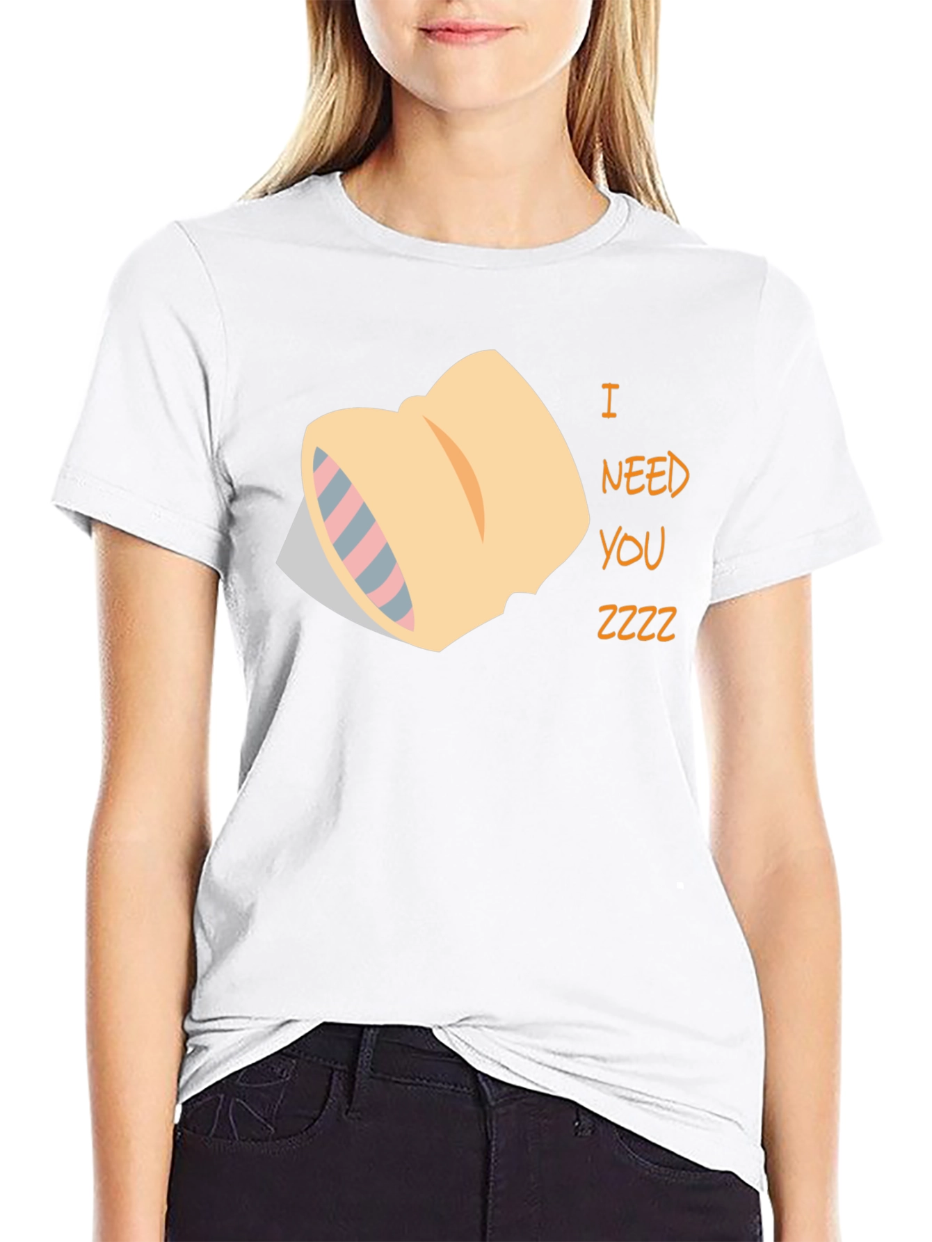 Sleepy Pillow T-Shirt - I Need You Zzzz