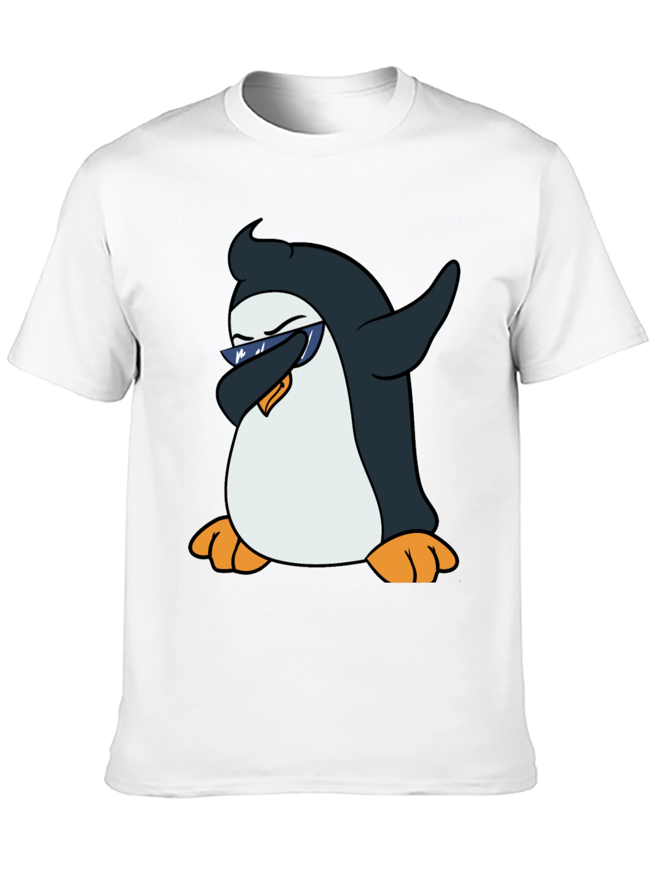 Dabbing Penguin Graphic Tee - Cool Black T-Shirt