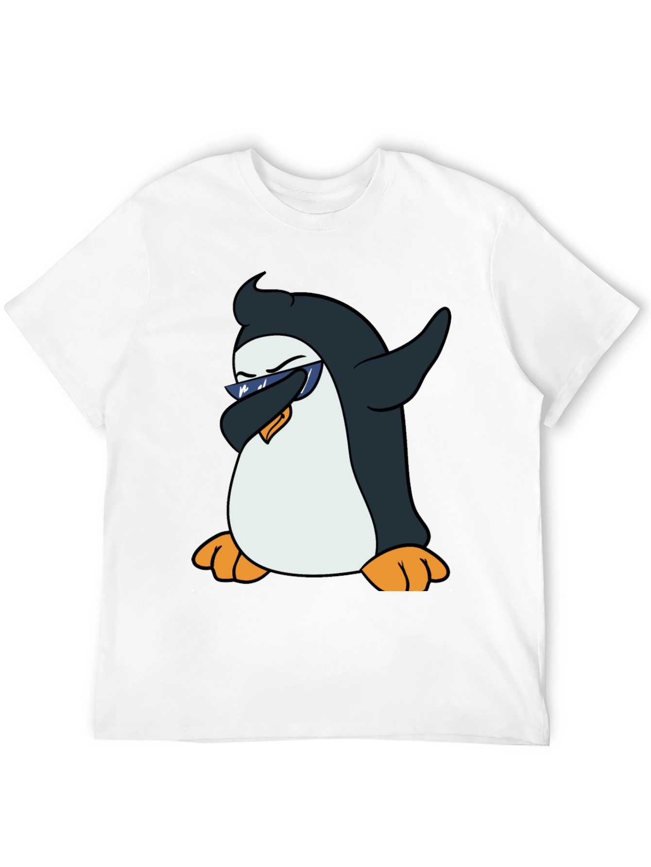 Dabbing Penguin Graphic Tee - Cool Black T-Shirt