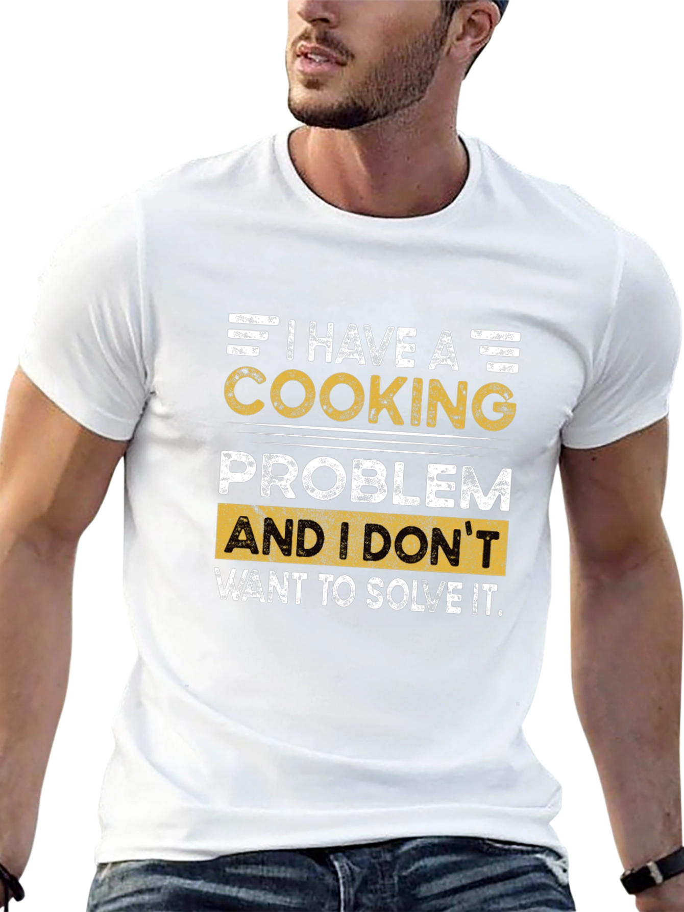 Cooking Problem Graphic T-Shirt - Funny Chef Tee
