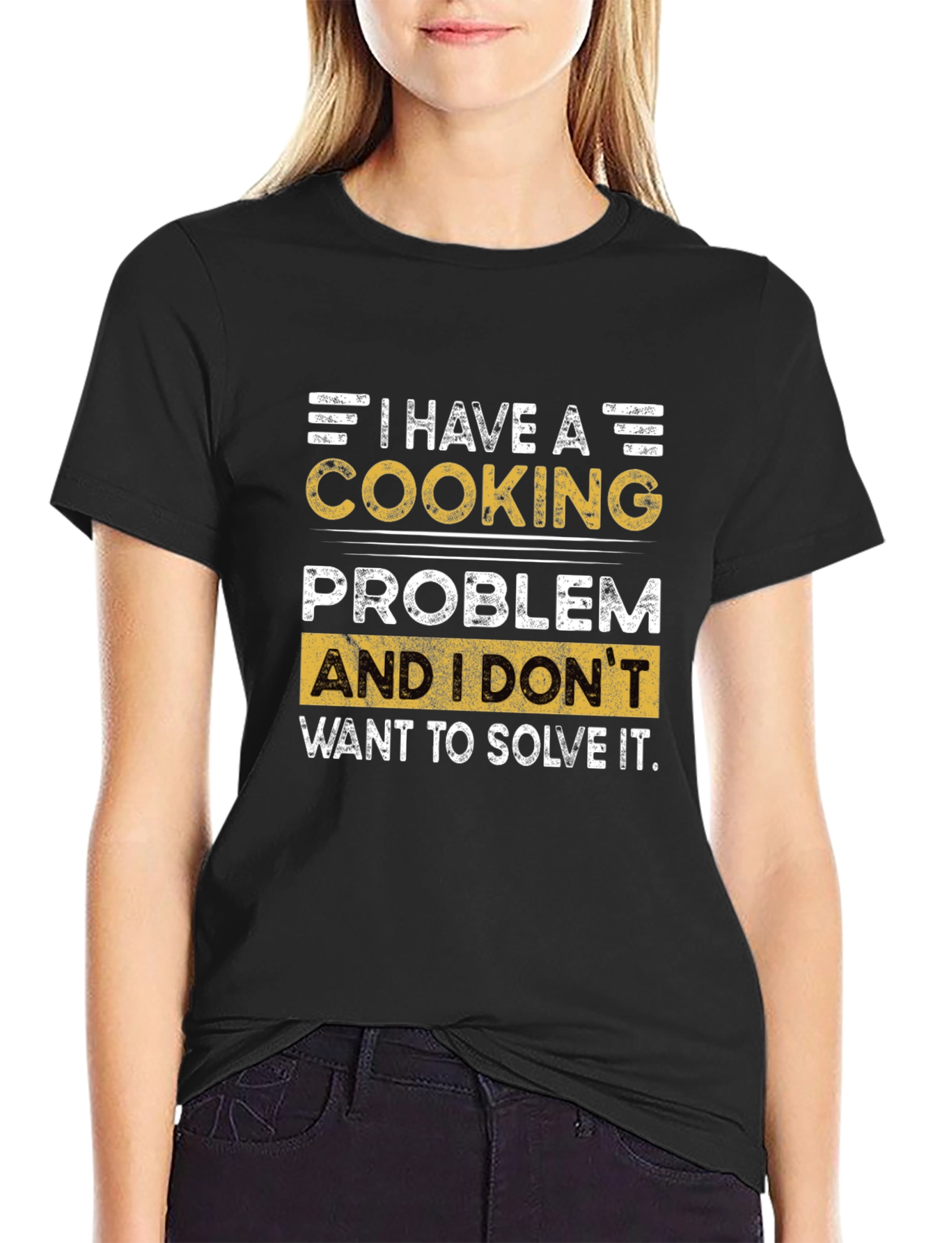 Cooking Problem Graphic T-Shirt - Funny Chef Tee