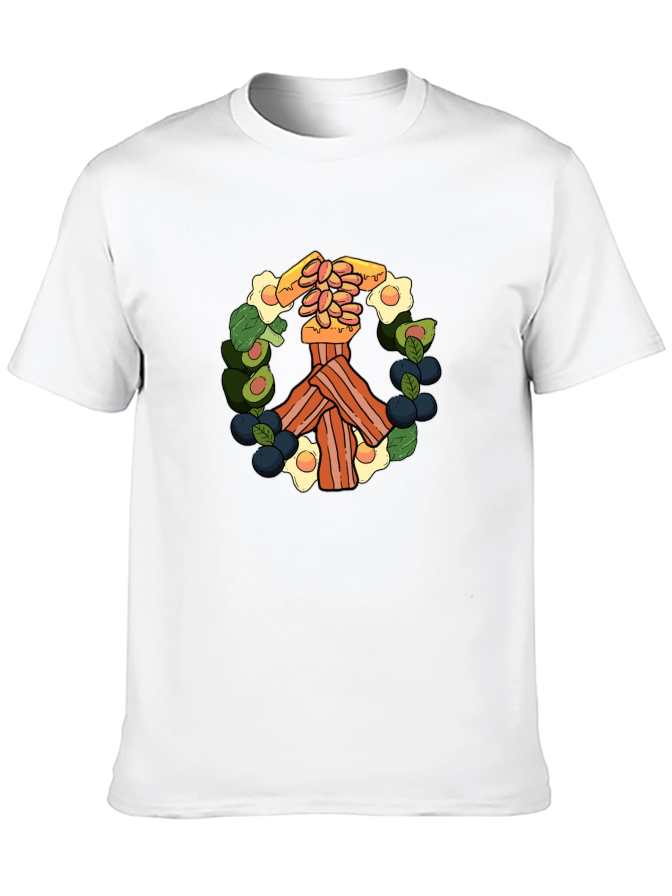 Breakfast Peace Sign T-Shirt - Foodie Tee