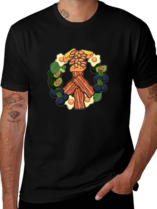 Breakfast Peace Sign T-Shirt - Foodie Tee