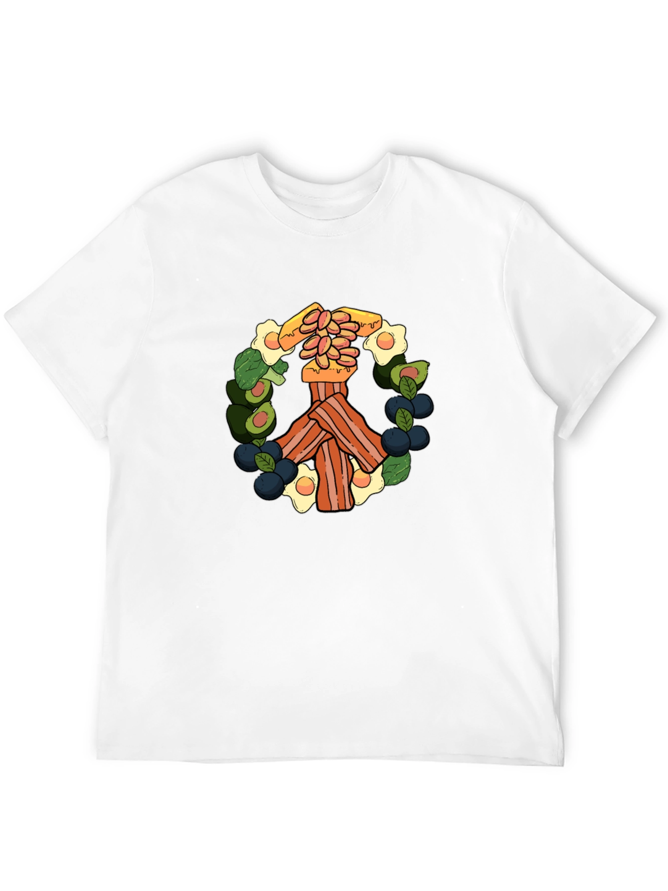 Breakfast Peace Sign T-Shirt - Foodie Tee