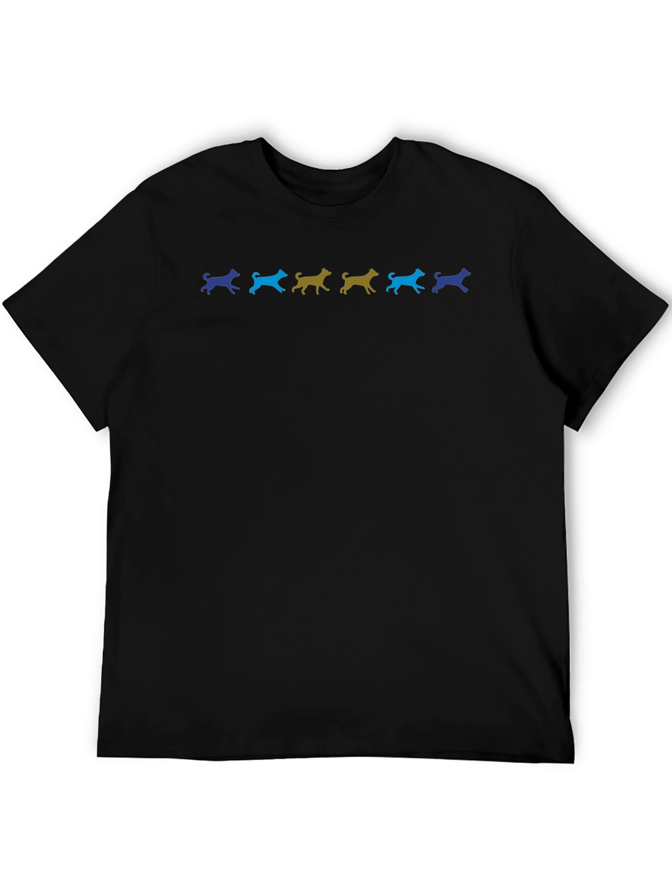 Dog Breed Silhouette Graphic Tee - Black